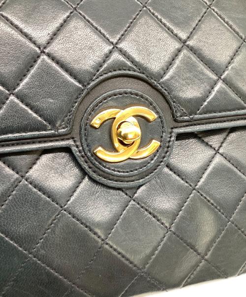 CHANEL（シャネル）CHANEL (シャネル) ダブルチェーンショルダーバッグ ブラックの古着・服飾アイテム