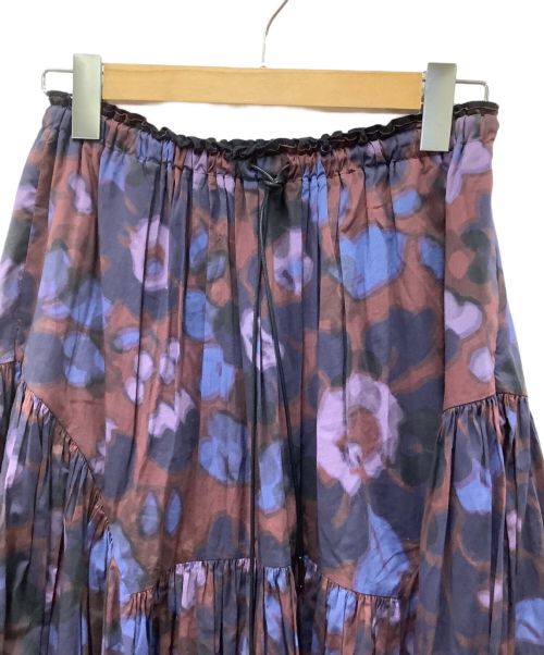 DEPAREILLE（デパリエ）DEPAREILLE (デパリエ) フレアスカート ネイビー×パープル サイズ:38の古着・服飾アイテム