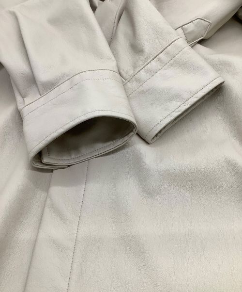 TRISECT2（トライセクト2）TRISECT2 (トライセクト2) フェイクレザーシャツ ベージュ サイズ:Lの古着・服飾アイテム