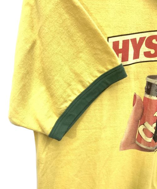 Hysteric Glamour（ヒステリックグラマー）Hysteric Glamour (ヒステリックグラマー) リンガーTシャツ イエロー×グリーン サイズ:Lの古着・服飾アイテム