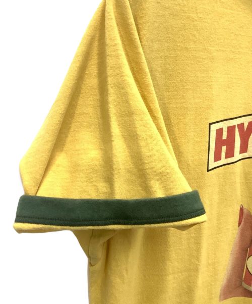 Hysteric Glamour（ヒステリックグラマー）Hysteric Glamour (ヒステリックグラマー) リンガーTシャツ イエロー×グリーン サイズ:Lの古着・服飾アイテム
