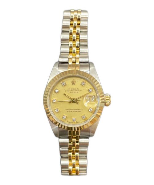 ROLEX（ロレックス）ROLEX (ロレックス) デイトジャスト26 10Pダイヤ Ref.69173 シャンパン文字盤の古着・服飾アイテム