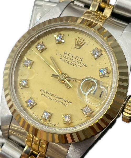 ROLEX（ロレックス）ROLEX (ロレックス) デイトジャスト26 10Pダイヤ Ref.69173 シャンパン文字盤の古着・服飾アイテム