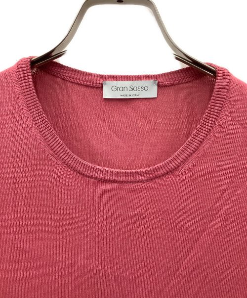 GRAN SASSO（グランサッソ）GRAN SASSO (グランサッソ) 半袖ニット ピンク サイズ:46の古着・服飾アイテム