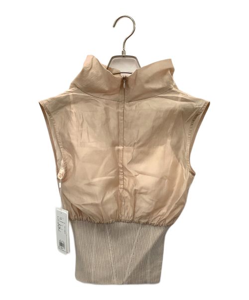 FRAY ID（フレイ アイディー）FRAY ID (フレイ アイディー) ウエストリブシアードレープトップス ピンク サイズ:FREEの古着・服飾アイテム