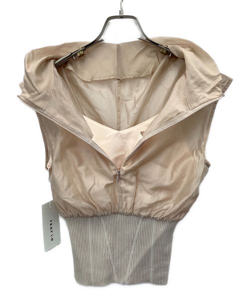 FRAY ID（フレイ アイディー）FRAY ID (フレイ アイディー) ウエストリブシアードレープトップス ピンク サイズ:FREEの古着・服飾アイテム