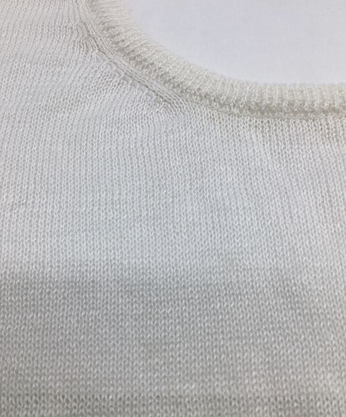 SLOANE（スローン）SLOANE (スローン) 12G リネン天竺半袖クルーネック ホワイト サイズ:５の古着・服飾アイテム