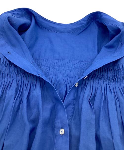 Spick and Span（スピック＆スパン）Spick and Span (スピックアンドスパン) ボイルピンタックワンピース ブルー サイズ:36の古着・服飾アイテム