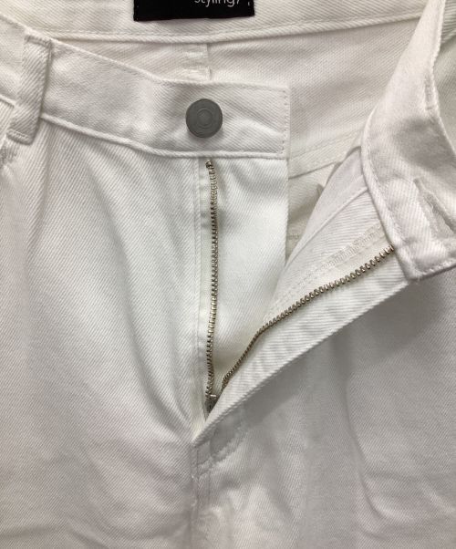 styling/（スタイリング）styling/ (スタイリング) デニムワイドパンツ ホワイト サイズ:1の古着・服飾アイテム