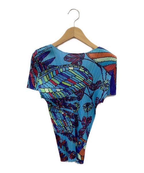 PLEATS PLEASE（プリーツプリーズ）PLEATS PLEASE (プリーツプリーズ) 転写プリーツブラウス マルチカラー サイズ:3の古着・服飾アイテム