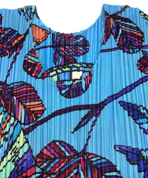 PLEATS PLEASE（プリーツプリーズ）PLEATS PLEASE (プリーツプリーズ) 転写プリーツブラウス マルチカラー サイズ:3の古着・服飾アイテム