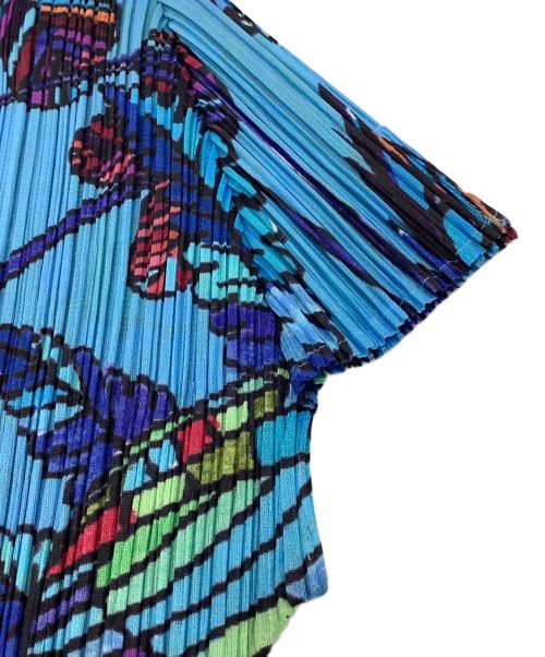 PLEATS PLEASE（プリーツプリーズ）PLEATS PLEASE (プリーツプリーズ) 転写プリーツブラウス マルチカラー サイズ:3の古着・服飾アイテム