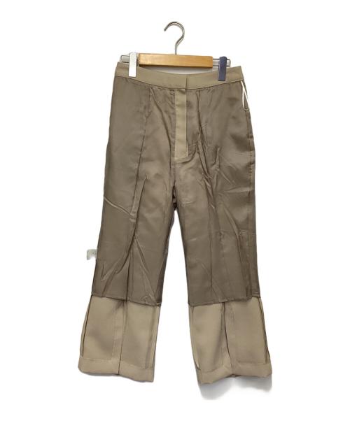 COLUMN（コラム）COLUMN (コラム) フロントスリットフレアパンツ ベージュ サイズ:36の古着・服飾アイテム