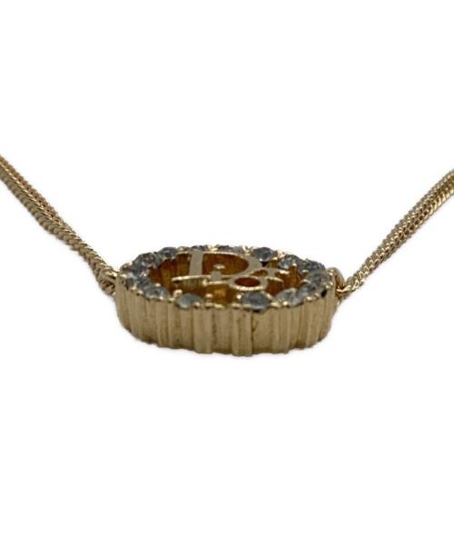 Christian Dior（クリスチャン ディオール）Christian Dior (クリスチャン ディオール) ロゴネックレス ゴールドの古着・服飾アイテム