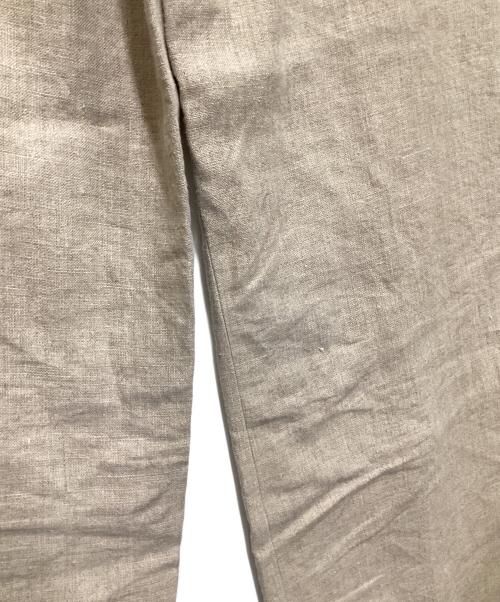 BORDERS at BALCONY（ボーダーズアットバルコニー）BORDERS at BALCONY (ボーダーズアットバルコニー) リネンワイドパンツ ベージュ サイズ:38の古着・服飾アイテム
