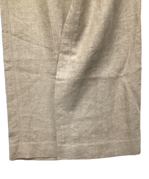 BORDERS at BALCONY（ボーダーズアットバルコニー）BORDERS at BALCONY (ボーダーズアットバルコニー) リネンワイドパンツ ベージュ サイズ:38の古着・服飾アイテム