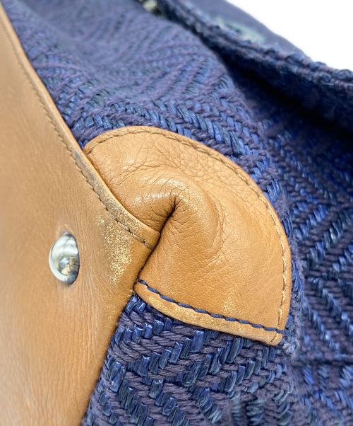 zanellato（ザネラート）zanellato (ザネラート) メッセンジャーバッグ ネイビー×ブラウンの古着・服飾アイテム