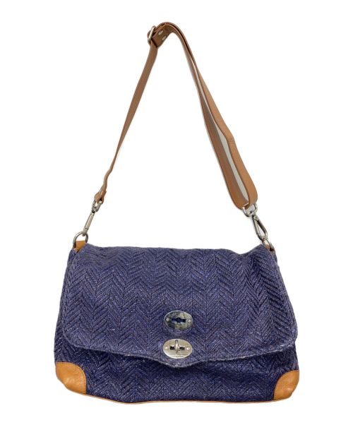 zanellato（ザネラート）zanellato (ザネラート) メッセンジャーバッグ ネイビー×ブラウンの古着・服飾アイテム