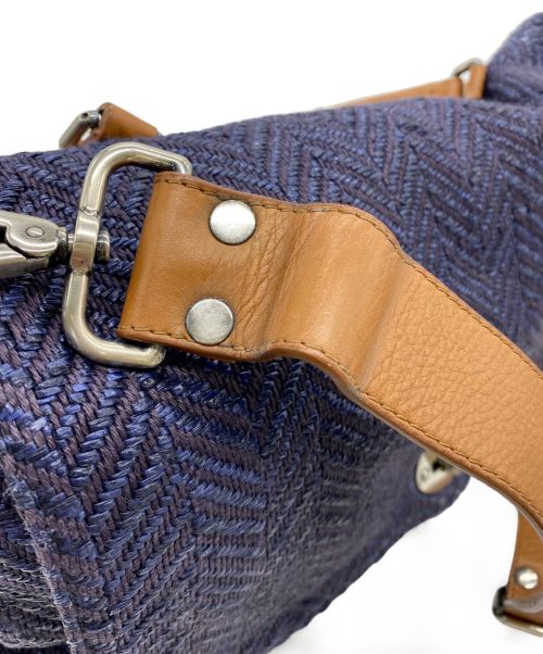zanellato（ザネラート）zanellato (ザネラート) メッセンジャーバッグ ネイビー×ブラウンの古着・服飾アイテム
