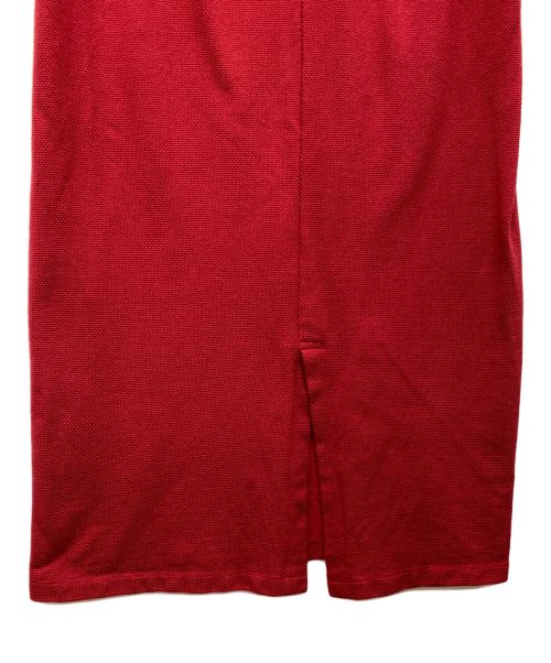 LACOSTE（ラコステ）LACOSTE (ラコステ) B:MING LIFE STORE by BEAMS (ビーミングライフストア バイ ビームス) 鹿の子ノースリーブワンピース レッド サイズ:36の古着・服飾アイテム