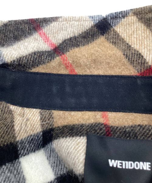 WE11DONE（ウェルダン）WE11DONE (ウェルダン) チェックアノラックシャツ ベージュ サイズ:Mの古着・服飾アイテム