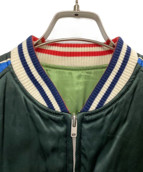 THE FLAT HEAD（ザ・フラットヘッド）THE FLAT HEAD (ザ・フラットヘッド) リバーシブルスカジャン グリーン×ブルー サイズ:38の古着・服飾アイテム