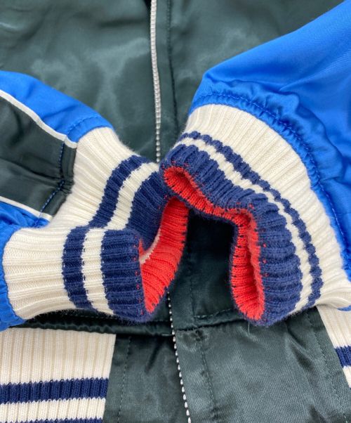 THE FLAT HEAD（ザ・フラットヘッド）THE FLAT HEAD (ザ・フラットヘッド) リバーシブルスカジャン グリーン×ブルー サイズ:38の古着・服飾アイテム