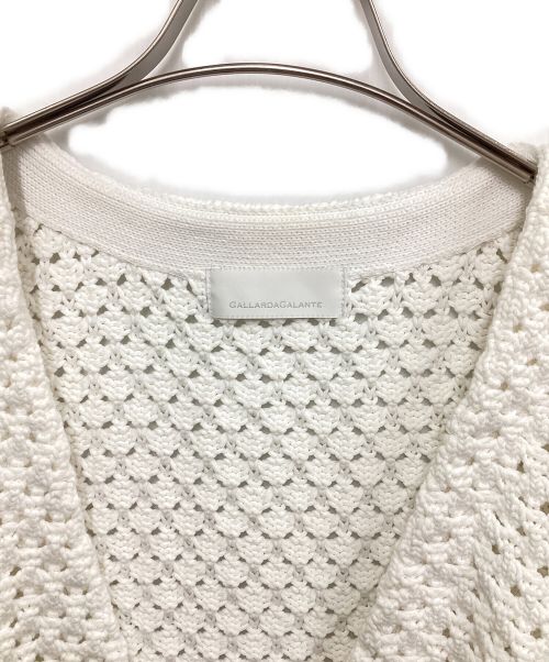 GALLARDA GALANTE（ガリャルダガランテ）GALLARDA GALANTE (ガリャルダガランテ) アイレットロングカーディガン ホワイト サイズ:FREEの古着・服飾アイテム