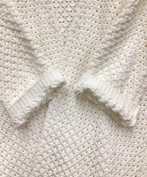 GALLARDA GALANTE（ガリャルダガランテ）GALLARDA GALANTE (ガリャルダガランテ) アイレットロングカーディガン ホワイト サイズ:FREEの古着・服飾アイテム