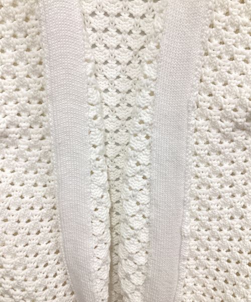 GALLARDA GALANTE（ガリャルダガランテ）GALLARDA GALANTE (ガリャルダガランテ) アイレットロングカーディガン ホワイト サイズ:FREEの古着・服飾アイテム