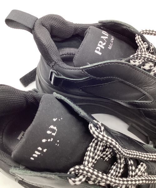 PRADA（プラダ）PRADA (プラダ) ペガサス　スニーカー ブラック サイズ:36 1/2の古着・服飾アイテム