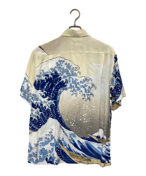 Sun Surf（サンサーフ）Sun Surf (サンサーフ) 葛飾北斎 (カツシカホクサイ) レーヨンシャツ ホワイト サイズ:Mの古着・服飾アイテム