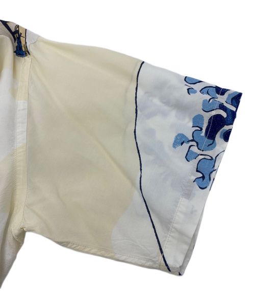 Sun Surf（サンサーフ）Sun Surf (サンサーフ) 葛飾北斎 (カツシカホクサイ) レーヨンシャツ ホワイト サイズ:Mの古着・服飾アイテム