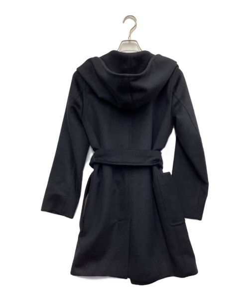 MaxMara（マックスマーラ）MaxMara (マックスマーラ) RIALTO（リアルト）ピュアキャメル ベルテッドコート ブラック サイズ:38の古着・服飾アイテム