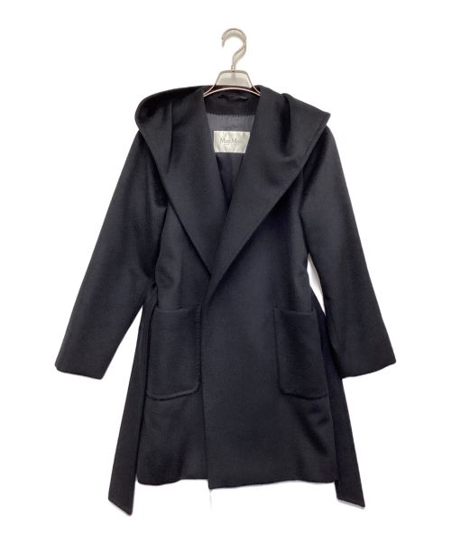 MaxMara（マックスマーラ）MaxMara (マックスマーラ) RIALTO（リアルト）ピュアキャメル ベルテッドコート ブラック サイズ:38の古着・服飾アイテム