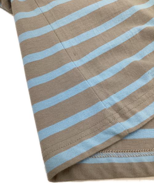 stussy（ステューシー）stussy (ステューシー) ボーダー 半袖Tシャツ ブルー×グレー サイズ:Lの古着・服飾アイテム