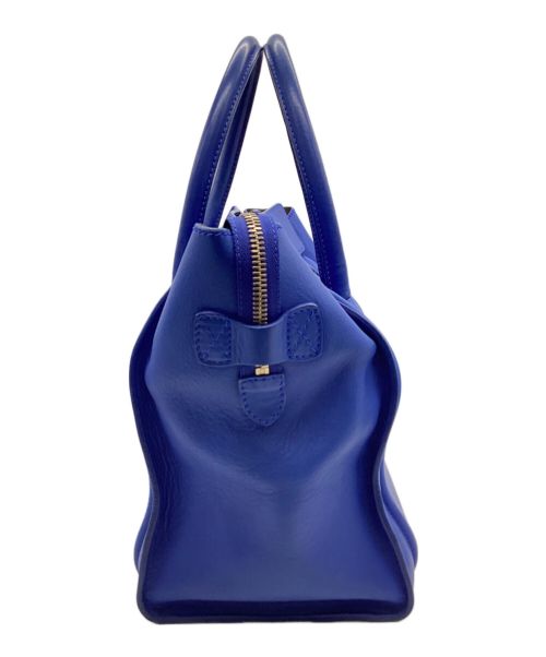 CELINE（セリーヌ）CELINE (セリーヌ) ラゲージ ミニショッパー ブルーの古着・服飾アイテム