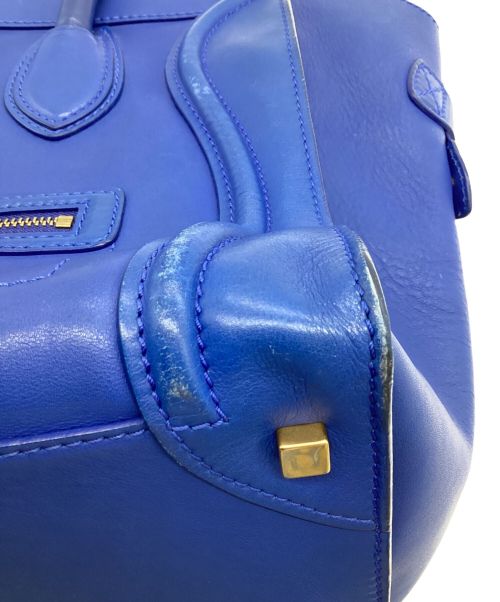 CELINE（セリーヌ）CELINE (セリーヌ) ラゲージ ミニショッパー ブルーの古着・服飾アイテム