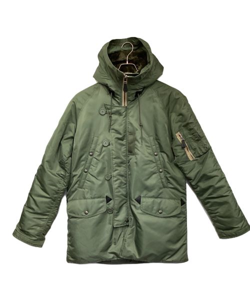 AVIREX（アヴィレックス）AVIREX (アヴィレックス) N-3B COMMERCIAL (FAKE FUR) （エヌ3ビー コマーシャル フェイクファー）フライトジャケット グリーン サイズ:Lの古着・服飾アイテム