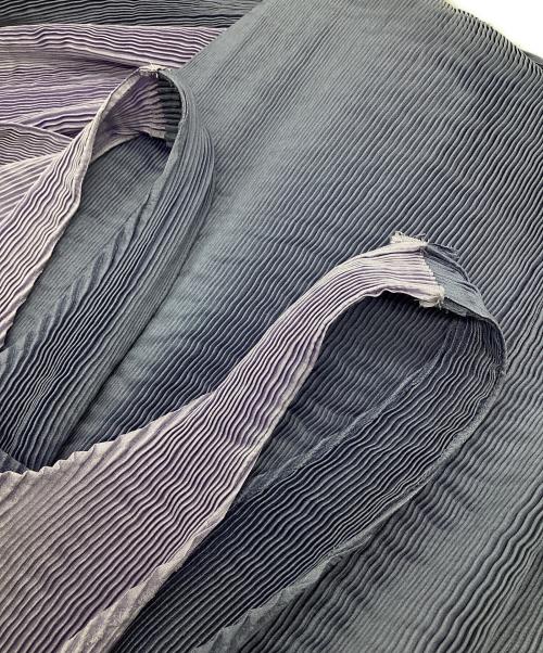 MIYAKE DESIGN STUDIO（ミヤケ デザイン スタジオ）MIYAKE DESIGN STUDIO (ミヤケ デザイン スタジオ) エプロンプリーツワンピース ブルー×パープル サイズ:-の古着・服飾アイテム