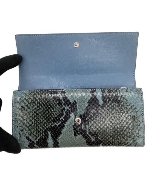 JIMMY CHOO（ジミーチュウ）JIMMY CHOO (ジミーチュウ) パイソン柄長財布 グリーンの古着・服飾アイテム