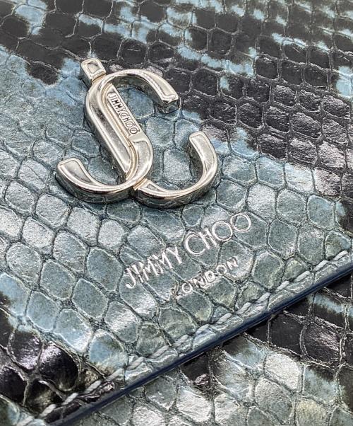 JIMMY CHOO（ジミーチュウ）JIMMY CHOO (ジミーチュウ) パイソン柄長財布 グリーンの古着・服飾アイテム