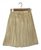 PLEATS PLEASEプリーツプリーズ）の古着「プリーツスカート」｜ベージュ