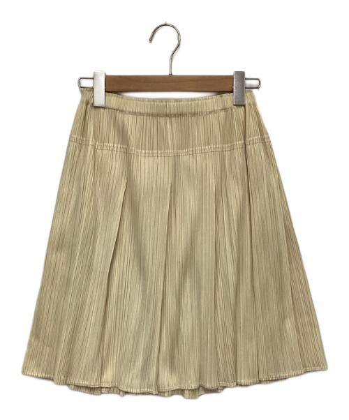 PLEATS PLEASE（プリーツプリーズ）PLEATS PLEASE (プリーツプリーズ) プリーツスカート ベージュ サイズ:3の古着・服飾アイテム