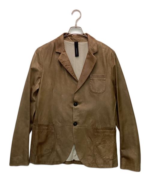 GARRETT（ギャレット）GARRETT (ギャレット) 2B レザージャケット ブラウン サイズ:50の古着・服飾アイテム