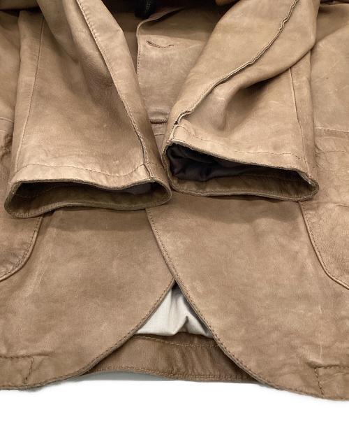 GARRETT（ギャレット）GARRETT (ギャレット) 2B レザージャケット ブラウン サイズ:50の古着・服飾アイテム