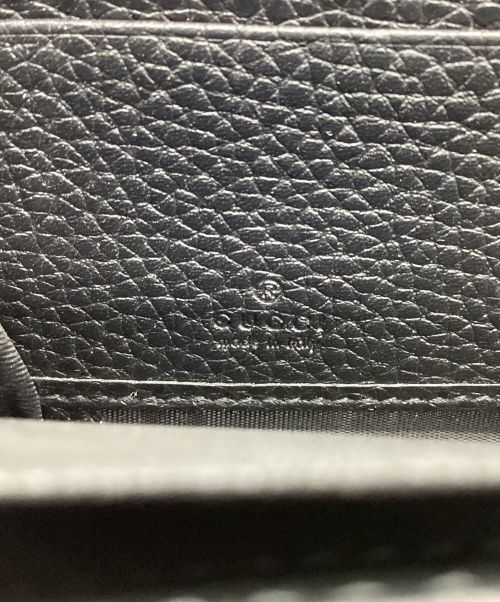 GUCCI（グッチ）GUCCI (グッチ) GGメタル　ラウンド長財布 ブラックの古着・服飾アイテム