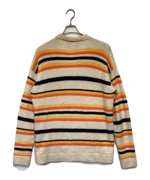 son of the cheese（（サノバチーズ））son of the cheese (サノバチーズ) Border Polo（ボーダー ポロ）ニット ベージュ サイズ:Lの古着・服飾アイテム