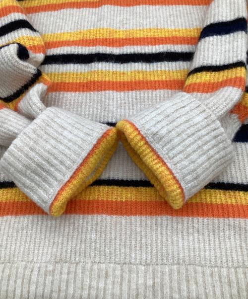 son of the cheese（（サノバチーズ））son of the cheese (サノバチーズ) Border Polo（ボーダー ポロ）ニット ベージュ サイズ:Lの古着・服飾アイテム