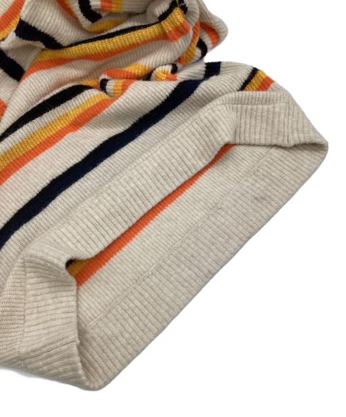 son of the cheese（（サノバチーズ））son of the cheese (サノバチーズ) Border Polo（ボーダー ポロ）ニット ベージュ サイズ:Lの古着・服飾アイテム